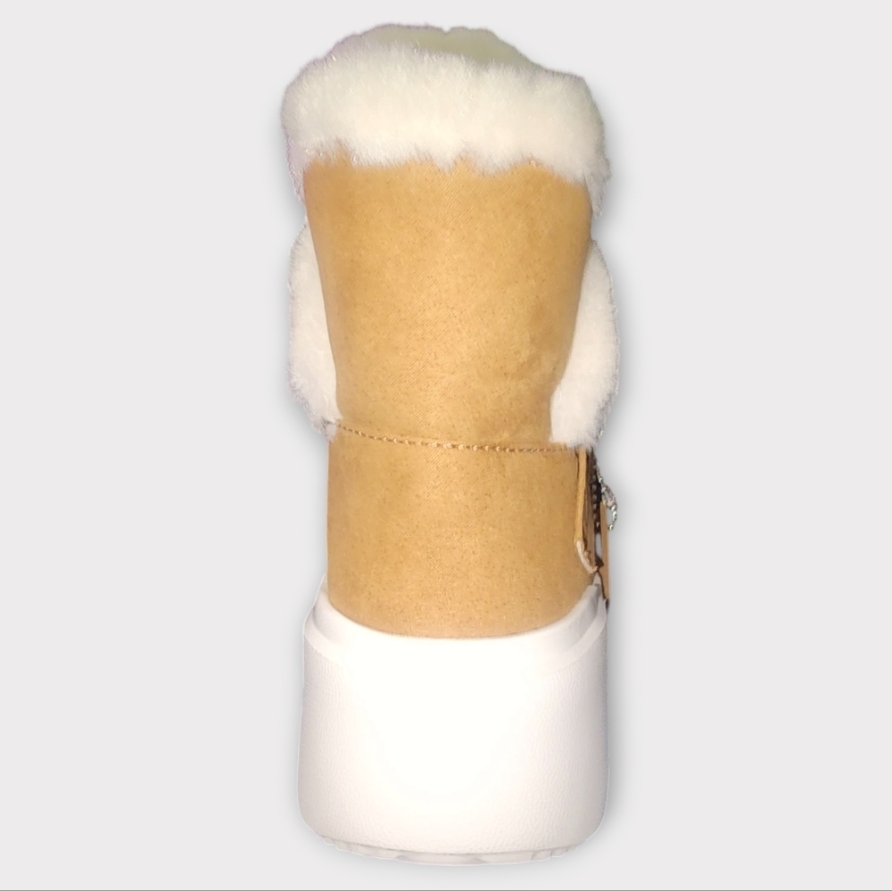 J/SLIDES Urban Sport Jasper Fur Lined Platform Booties, Womens 7 - Picture 5 of 7